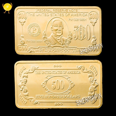 

American banknotes gold bars 9999 gold 500 gold bars replica coins metal craft gifts coins collectibles