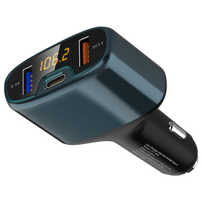 

SAST SAST car charger fast charge version QC30 car charger cigarette lighter Type-c dual USB one drag three voltage detection LED digital display M86