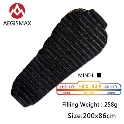

AEGISMAX Ultralight Sleeping Bag MINI-MINI Long Series Goose Down Mummy Outdoor Camping Lengthened Adult Nylon Spring Lazy bag