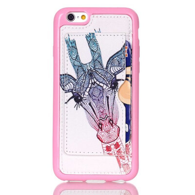 

MITI iphone6 6S Colorful PU+TPU Back Case Plug-in Card Stand For iphone 6 6S 4.7" Shockproof Cell Phone Protect Cover