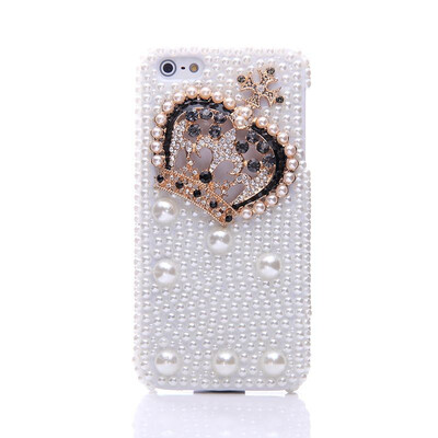 

Mixed Pattern Beautiful Rhinestone Series Hard Case Cover For Apple iPhone 5 5S 4 4S PEARL CROWN