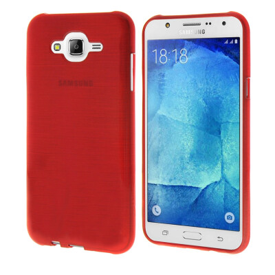 

MOONCASE Durable Colors Soft Silicone Gel TPU Flexible Shell Protective Case Cover for Samsung Galaxy J7 Red