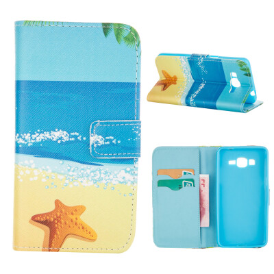 

MOONCASE Case for Samsung Galaxy Grand Prime G530 Flip Leather Foldable Stand Feature Case Cover [Pattern series] /a18