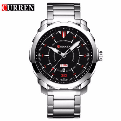 

Curren Watch men 2017 top brand luxury relogio masculino quartz watch fashion casual auto date&calendar 8266