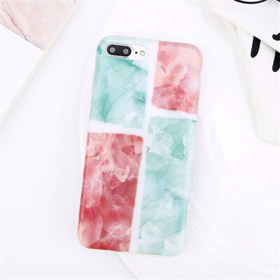 

Silicon Phone Case Candy Color Marble Stone Cases For iPhone X 8 7 6 Plus Soft TPU Cover