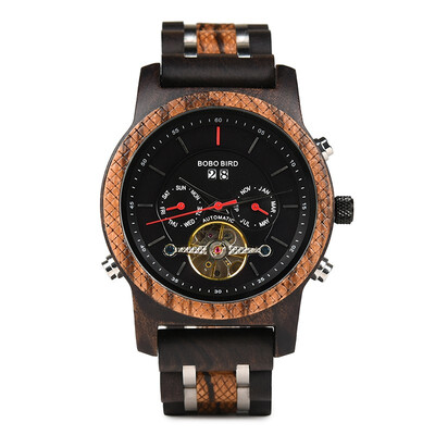 

BOBO BIRD wooden mechanical watch with tourbillon Q27