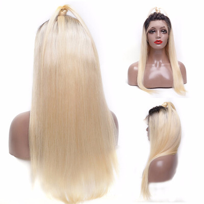 

9A Blonde Color Lace Front Human Hair Wigs for Women Long Straight Brazilian Virgin Hair Wigs with Baby Hair 130 Density Lace Wig