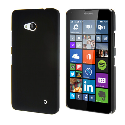 

MOONCASE Hard Rubberized Rubber Shell Back Protective Case Cover for Microsoft Lumia 640 Black