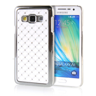 

MOONCASE Hard Chrome Plated Star Bling Back ЧЕХОЛ ДЛЯ Samsung Galaxy A3 White