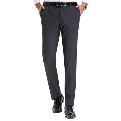 

Красная фасоль Hodo Men Business Dress Юбка Прямые Мужчины Мужчины Чистые цветные брюки Серый 31