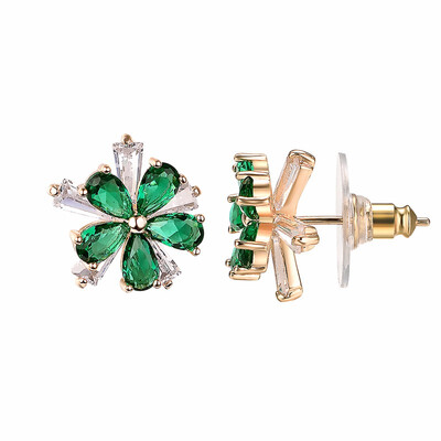 

Yoursfs Fashion Jewelry High Quality Zircon Crystal Stud Earrings Female Cute Flower Earrings for Women