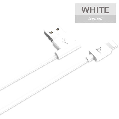 

HOCO 90 Degrees Charging Data Cable for Apple Plug iPhone X iPad USB Charger Wire Transfer Sync Mobile Phone Charger