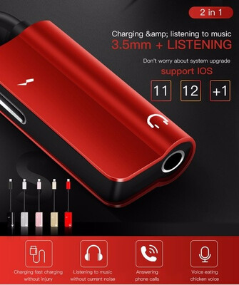 

2in1 Charging Listening Music Nylon Braid Multi-function ios lightningTo 35mm Audio&ios lightning Switch Cable Applicable To
