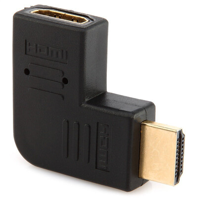 

Shanze SAMZHE ZH-09 HDMI male to female big bend 90 degree conversion head right angle 90 degrees HDMI high-definition adapter computer access TV monitor extension through the connector