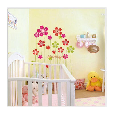 

High Quality PVC Beautiful Flower Saloon Bedroom Schoolroom Decals Wall Sticker Modern Wall Sticker