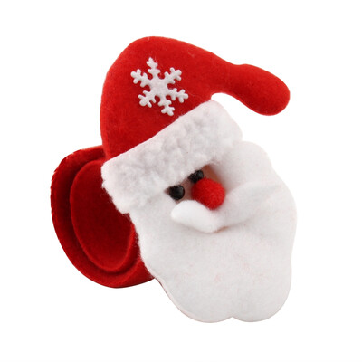 

Lucky Christmas Santa Slap Bracelets Bangle XMAS Decor Pat Circle Hand Ring New