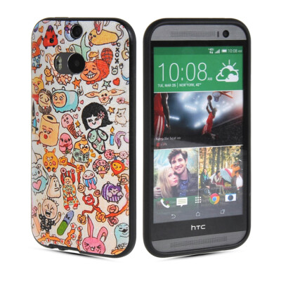 

MOONCASE Watercolor Art Soft Flexible Silicone Gel TPU Skin Shell Back Case Cover for Htc One M8