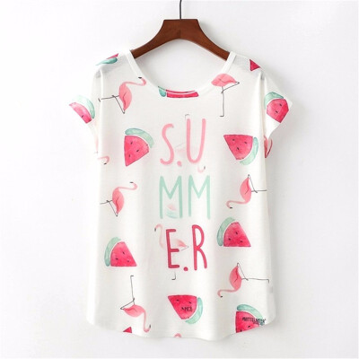 

Summer Novelty Women T Shirt Harajuku Kawaii Cute Style Nice Cat Print T-shirt