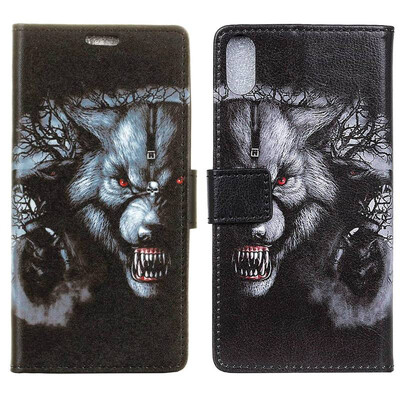 

MOONCASE Doug X55 Painted Leather Case - Black Wolf