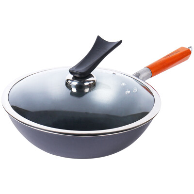 

Baijie Wujie stainless steel wok no oil frying pan 32cm induction cooker general CG3222-TZ