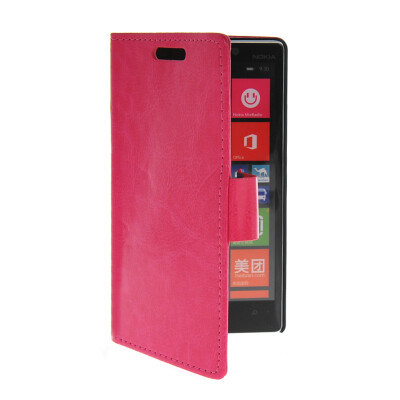 

MOONCASE Slim Leather Side Flip Wallet Card Slot Pouch Stand Shell Back Case Cover for Nokia Lumia 930 Hot pink