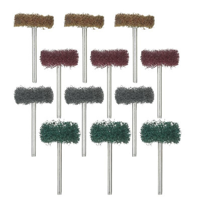 

12PCS Mini Brush Scouring Pad Abrasive Wheel Nylon Fiber Grinding Sanding Head Buffing Polishing Wheel 1" 25mm Set For Dremel Poli