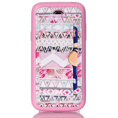 

мити S4 мини - анти - Skid мягкой пу + тпу кожи для Samsung Galaxy S4 мини - i9190 мобильного телефона защитные кожаный чехол карты стоят