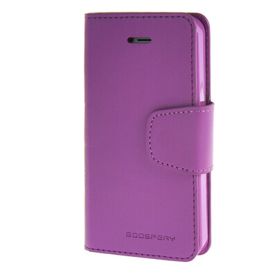 

MOONCASE чехол для iPhone 5G / 5S PU Leather Flip Wallet Card Slot Stand Back Cover Purple