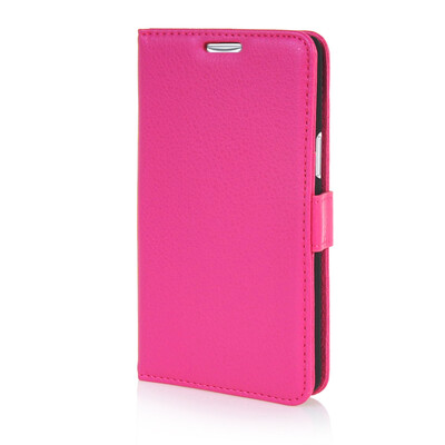 

MOONCASE High quality Leather Wallet Flip Card Slot Pouch Stand Shell Back ЧЕХОЛ ДЛЯ LG L80 Hot pink