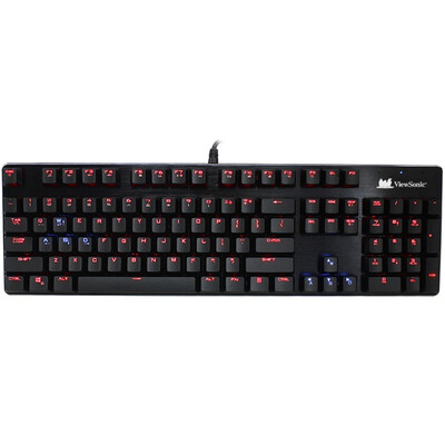 

ViewSonic KU520 полная подсветка игра механическая клавиатура 104 ключевых один светлый черный черная ось