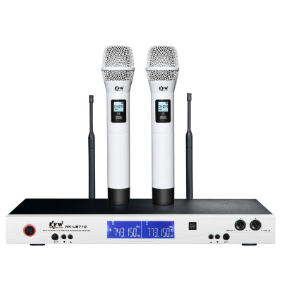 

KFW) WK-U8710 white U section FM radio microphone professional KTV wireless microphone