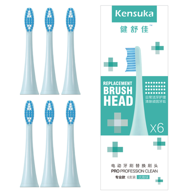 

Kensuka electric toothbrush replacement head S100 for K100K200K600 elegant green 6 sticks