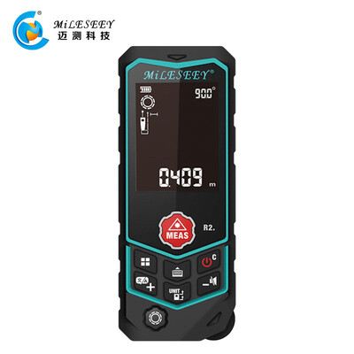 

MiLESEEY R2 laser range finder 50 meters high precision infrared measuring instrument home handheld charging electronic ruler room ruler three power supply voice broadcast roller measurement