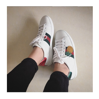 

2018 fashion spring&autumn new girls low to help with small white shoes sports&leisure wild pineapple shoes lovers couple