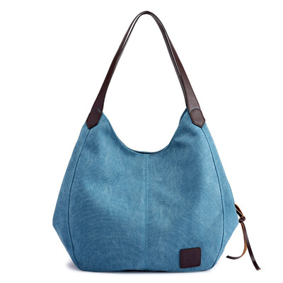 

New Canvas Bag Female Bag Fashionable Joker Literary And Simple Korean Version Of Single-shoulder Bag Multi-layer Leisure Bag