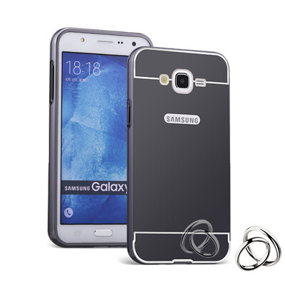 

MOONCASE Metal Frame Edge Mirror Back 2 in 1 Thin Case Cover for Samsung Galaxy J7