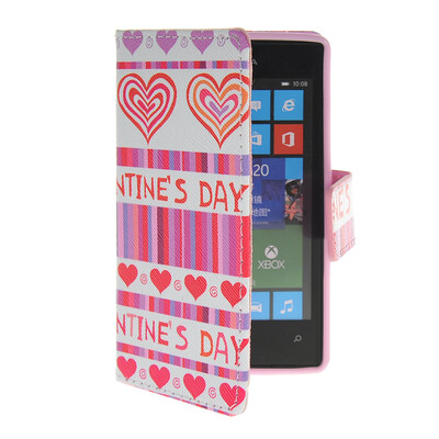 

MOONCASE Pattern Style Leather Side Flip Wallet Card Slot Pouch Stand Shell Back ЧЕХОЛ ДЛЯ Nokia Lumia 520