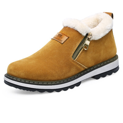 

Winter Men Snow Boots Brand Designer Shoes Mens Warm Short Plush Fashion Casual Shoes Men Ankle Boots New Year Christmas