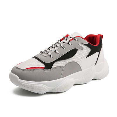 

2018 New Mens Running Sports shoes lace-up mesh upper breathable Trainer shoes bluered retro sneakers men size 39-44 130s