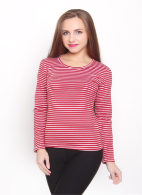 

Shirt women stripes high waist tight long-sleeved T-shirt tops Ships from Russia Delivery estimate 37 days