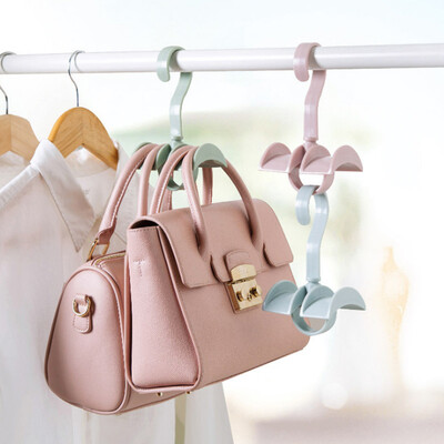

Bingyou multi-function bag storage rack wardrobe nail-free rack hook creative hanging tie rack bag rack clothes hook
