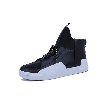 

High-top white mens shoes Korean version of the trend personality hip-hop tide shoes mens shoes casual Gaobang wild hip-hop whit
