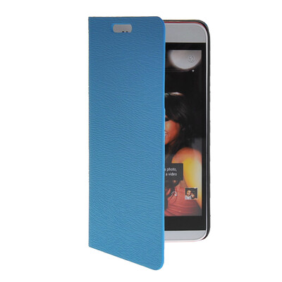

MOONCASE Slim Leather Side Flip Wallet Card Slot Pouch with Kickstand Shell Back чехол для HTC Desire Eye Blue