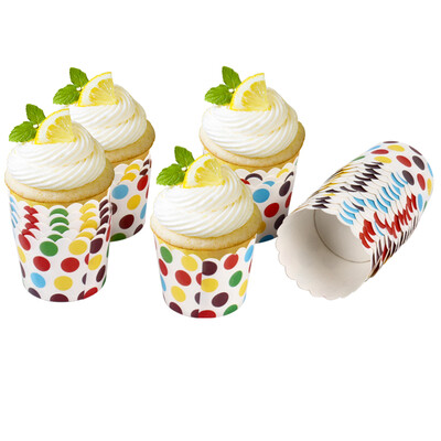

Baijie Baijie cake cups high temperature paper cups muffin cup baking paper cups 24 colors random
