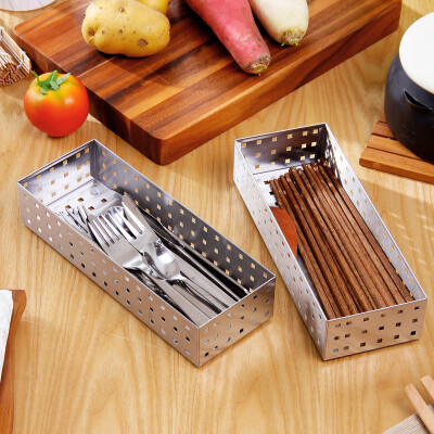 

Jingdong supermarket] Ou Runzhe chopsticks basket stainless steel kitchen knife knife chopsticks storage basket 2 only installed