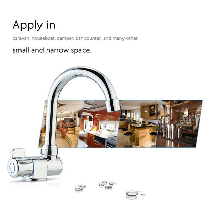 

Hot And Cold Water Mixer Tap DeckWall Mounted Rotating RV Faucet High-end Kitchen Faucet for Camper Recreational Vehicle Motorhom