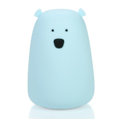

White Bear Night Light Silicone Tap Light Desk Light Rechargeable Light Cute Bedside Lamp Colorful Light Color Changing Light Nurs