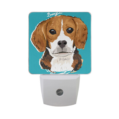 

ALAZA LED Night Light With Smart Dusk To Dawn SensorGolden Retriever Painting Plug In Night Light
