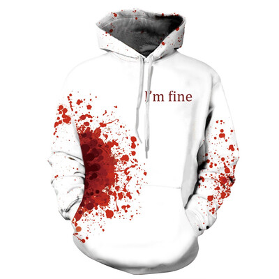 

QYDM-316 Mens Hoodie 3D Printed Women Pullover Sweater