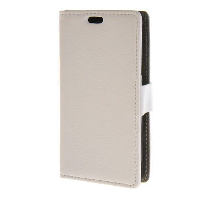 

MOONCASE Litch Skin Leather Card Slot Wallet Bracket Back чехол для LG Joy H220 White